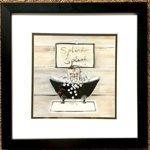 Splish Splash 💦Bathroom Framed Wall Decor